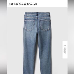 Gap High Rise Vintage Slim Jeans
